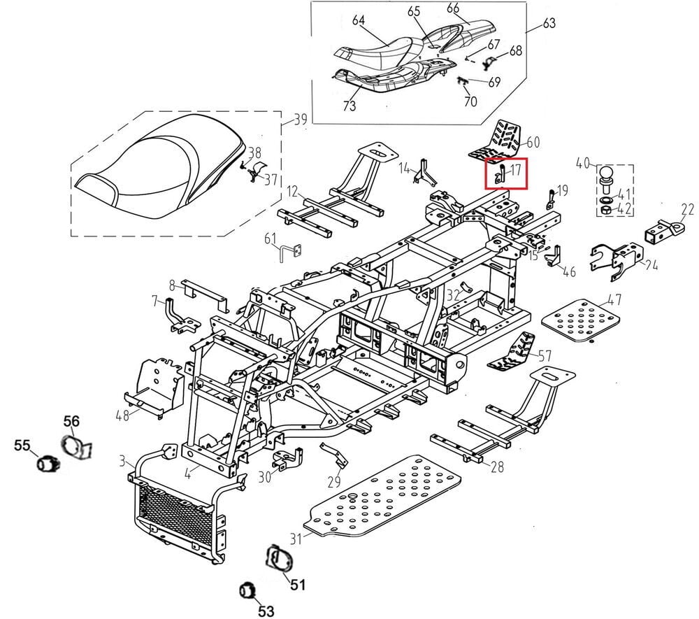 Promax 650L Arka Koruma Kapağı Sağ Montaj Braketi