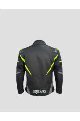 Neon Sarı Unisex Motosiklet Montu 3 Katmanlı 4 Mevsim Korumalı Reflektörlü L