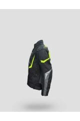 Neon Sarı Unisex Motosiklet Montu 3 Katmanlı 4 Mevsim Korumalı Reflektörlü 3XL