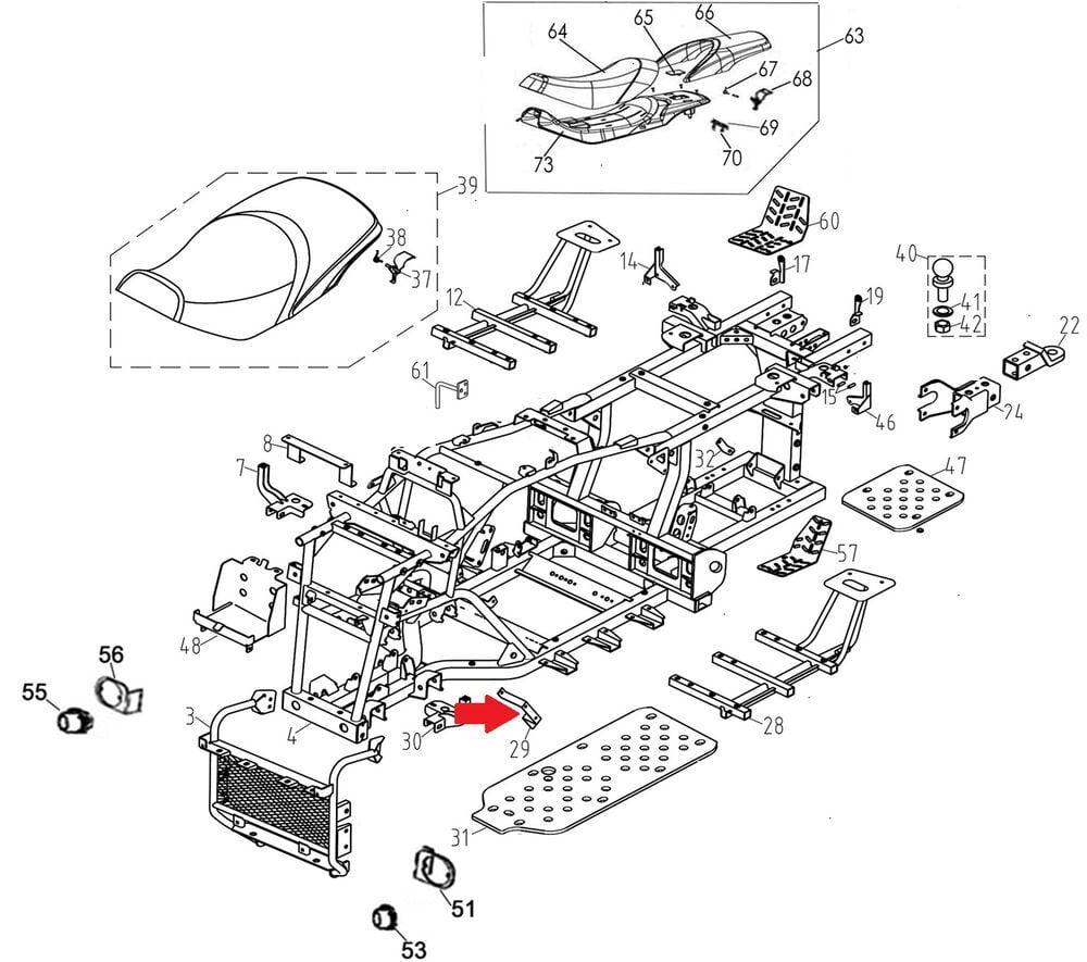 Promax 650L Ön İç Baglantı Braket 29 Numara !