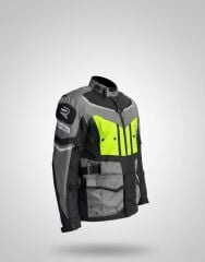 REVO STORK Neon Sarı 4 Mevsim Unisex Motosiklet Montu