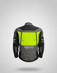 REVO STORK Neon Sarı 4 Mevsim Unisex Motosiklet Montu