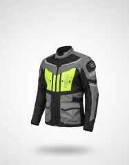 REVO STORK Neon Sarı 4 Mevsim Unisex Motosiklet Montu