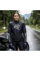 Mor Kadın Motosiklet Montu 3 Katmanlı 4 Mevsim Korumalı Reflektörlü S