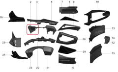 Pılder 125 Ön Yan Kapak Granajı Sol