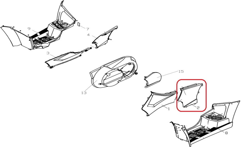 Promax 650L Gögüs Yan Kapak Arka Sol Nardo Gri