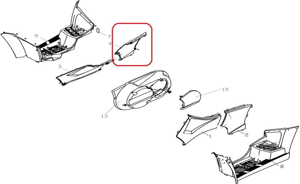 Promax 650L Gögüs Yan Kapak Arka Sağ Nardo Gri
