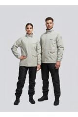 Gri Suya Dayanıklı Alt Üst Motosiklet Yağmurluk Seti – Taşıma Kılıflı, Oxford Kumaş Membranlı