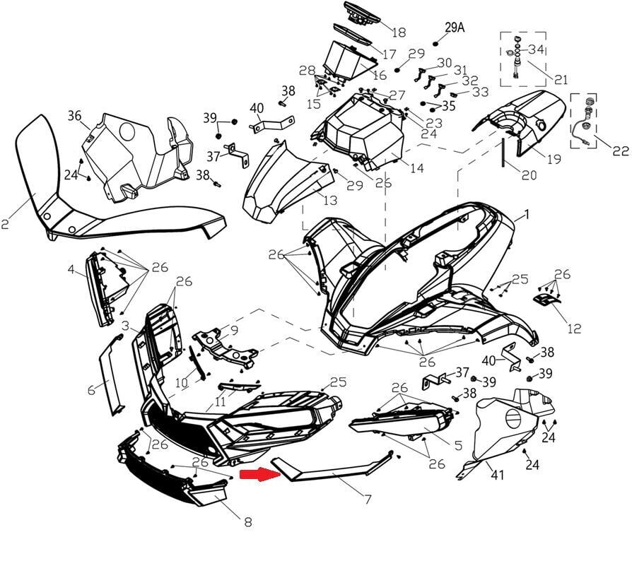 Promax 650L Far Altı Sakal Sol Nardo Gri