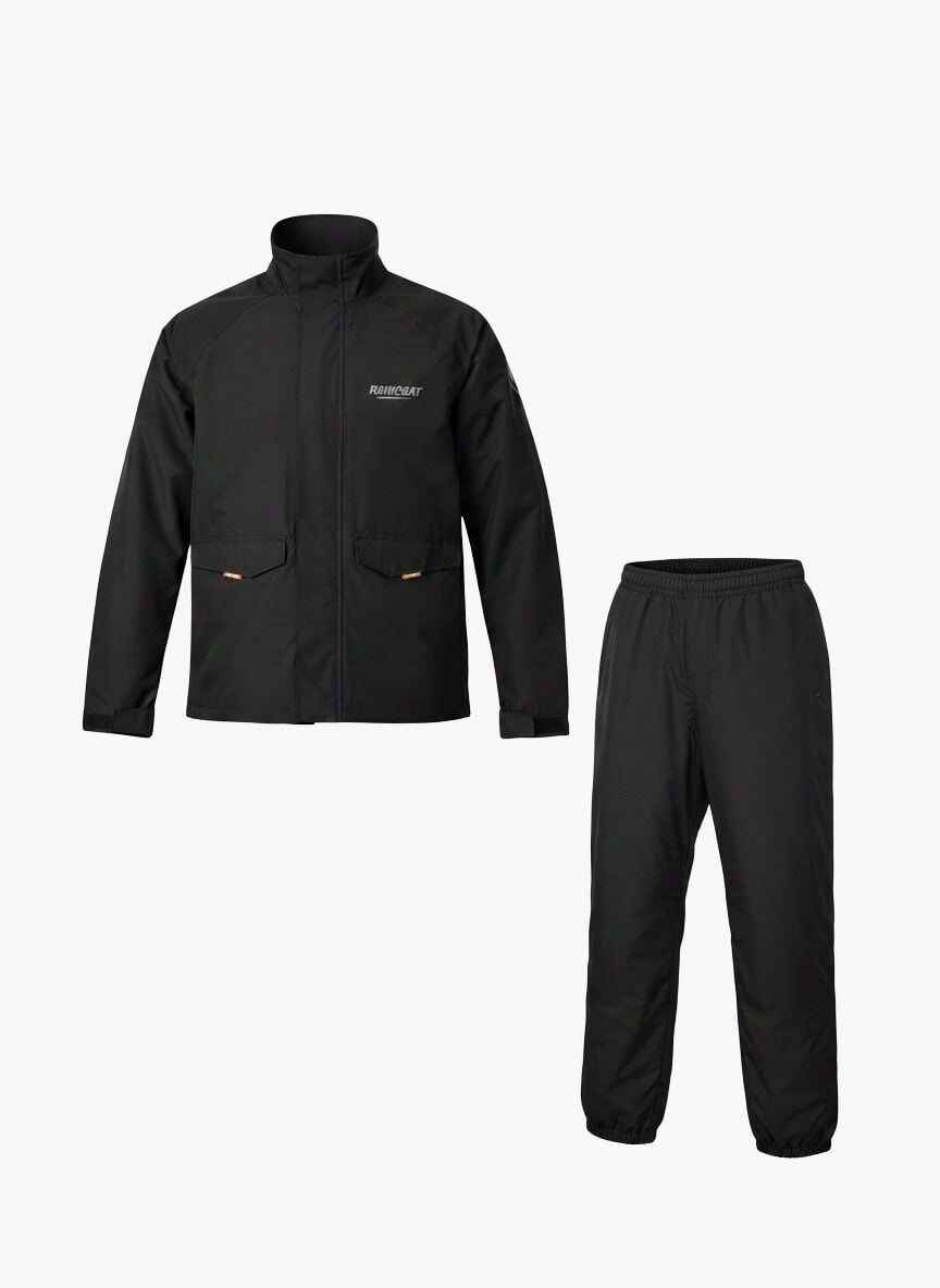 Siyah Suya Dayanıklı Alt Üst Motosiklet Yağmurluk Seti – Taşıma Kılıflı, Oxford Kumaş Membranlı