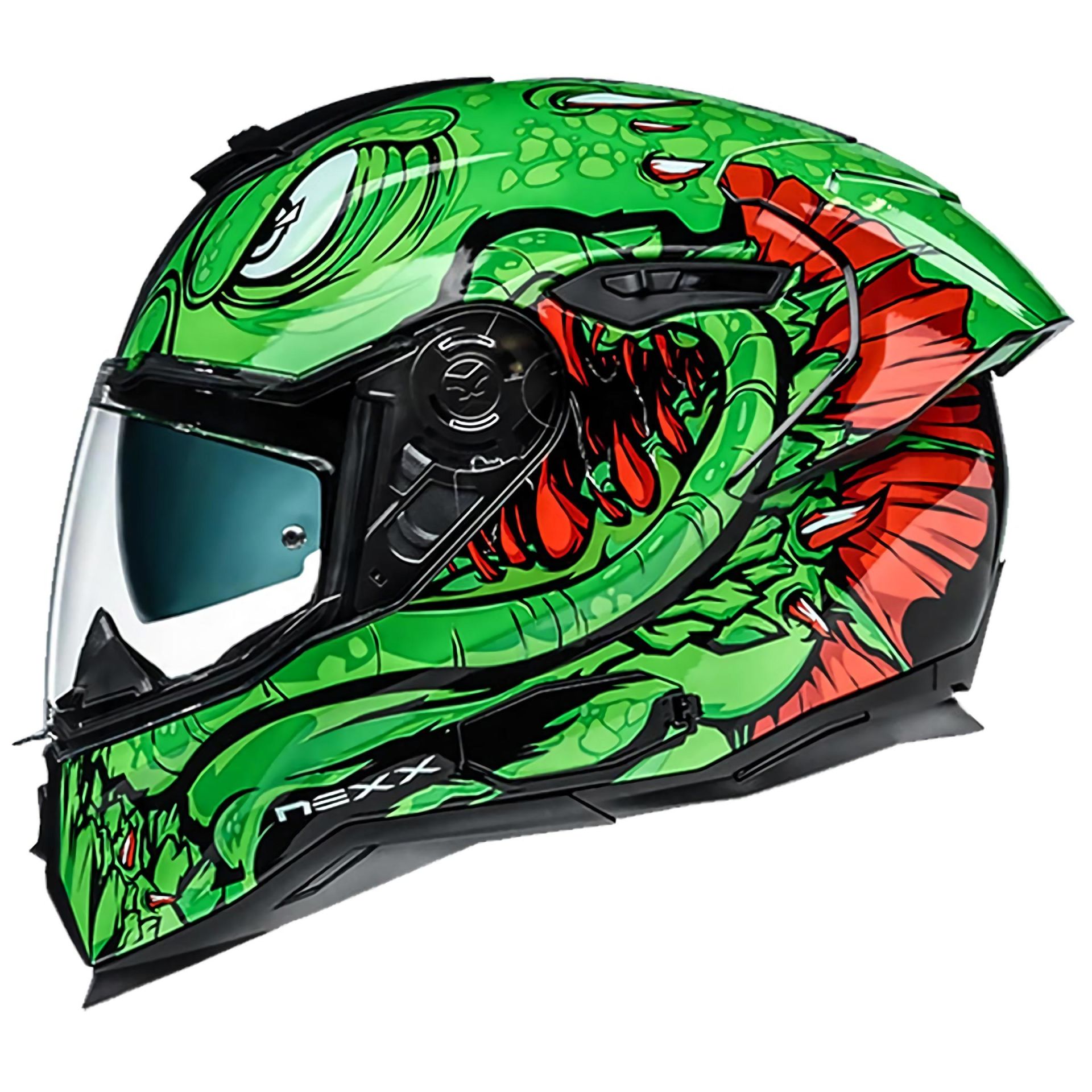NEXX SX.100R ABISAL YEŞİL-KIRMIZI KASK