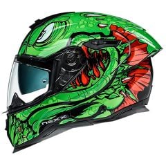 NEXX SX.100R ABISAL YEŞİL-KIRMIZI KASK