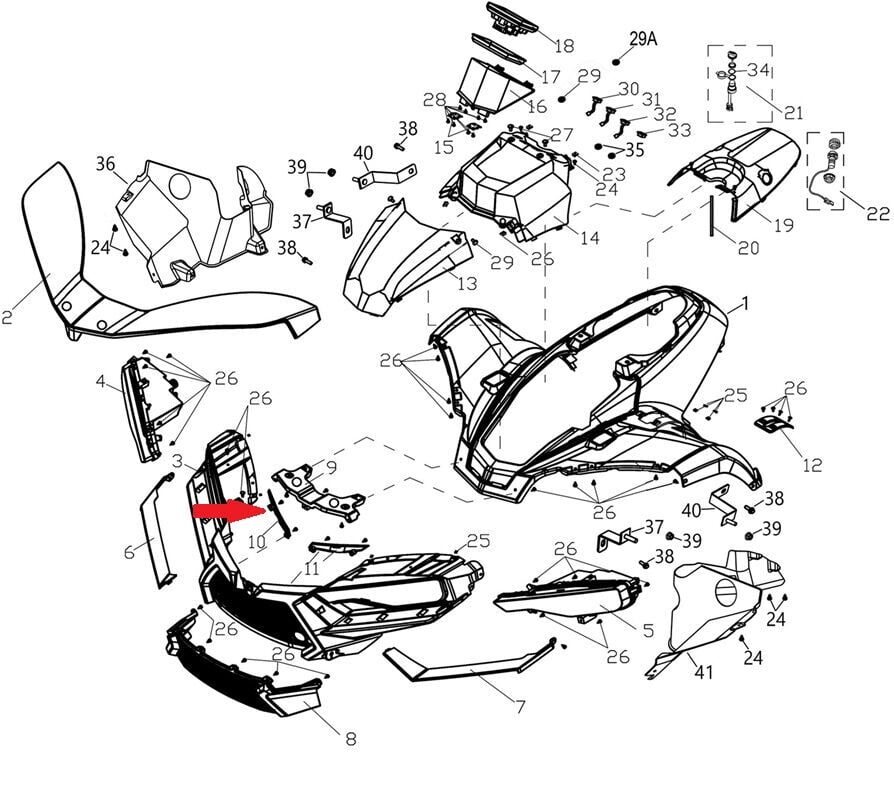 Promax 650L Ön Tampon Braket Birleştirmesi Sağ
