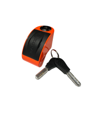 ZT6 | Turuncu 120 dB Alarmlı Motosiklet Disk Kilidi – IP67, Su Geçirmez, Çelik Güvenlik Kilidi