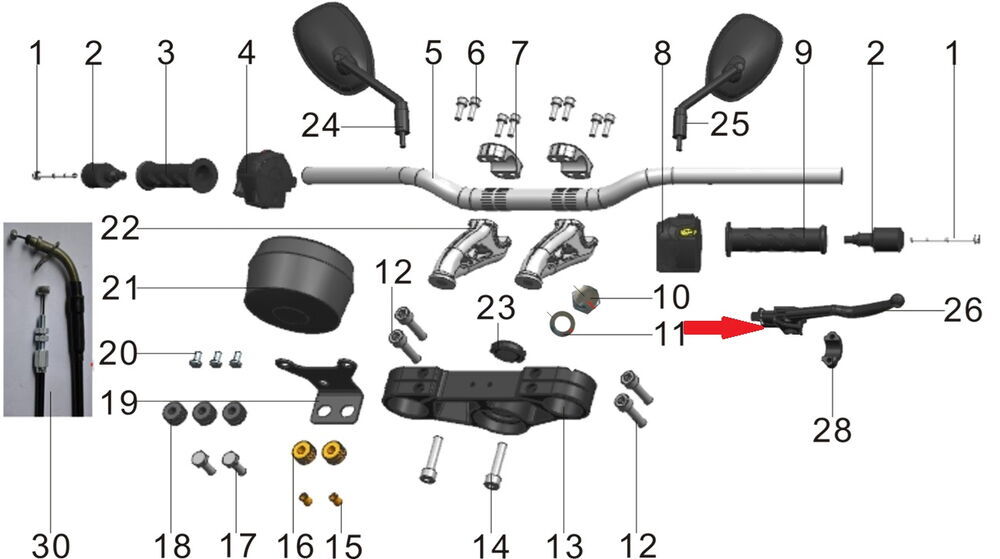 Pılder 125 Debriyaj Kolu