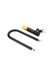 ZOVII ZNU14-230| Sarı 120 dB Alarmlı Motosiklet U Kilidi - 14 mm Çelik, Korozyon Dirençli, IP67