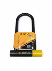 ZOVII ZNU14-230| Sarı 120 dB Alarmlı Motosiklet U Kilidi - 14 mm Çelik, Korozyon Dirençli, IP67
