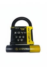 ZOVII ZNU14-150| Sarı 120 dB Alarmlı Motosiklet U Kilidi - 14 mm Çelik, Korozyon Dirençli, IP67