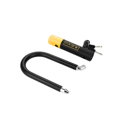 ZOVII ZNU14-150| Sarı 120 dB Alarmlı Motosiklet U Kilidi - 14 mm Çelik, Korozyon Dirençli, IP67