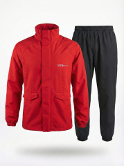 Kırmızı Suya Dayanıklı Alt Üst Motosiklet Yağmurluk Seti – Taşıma Kılıflı, Oxford Kumaş Membranlı