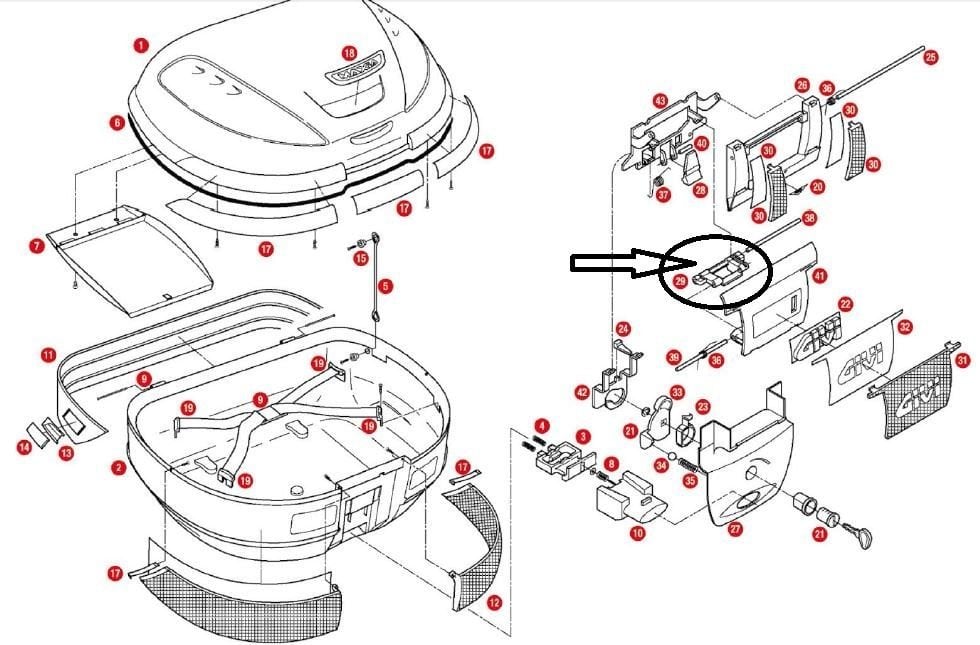 GIVI Z612N ÇANTA PLASTİK KANCA E52