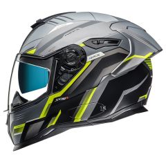 NEXX SX.100R GRIDLINE MAT GRİ-NEON SARI KASK