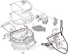 GIVI Z641NM2 ÇANTA KİLİT MEKANİZMASI KIRMIZI ANAHTARLI V46-V35