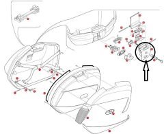 GIVI Z641NR ÇANTA KİLİT MEKANİZMA KAPAK E260-E340-E350-E370-E450-V46-E470-V35