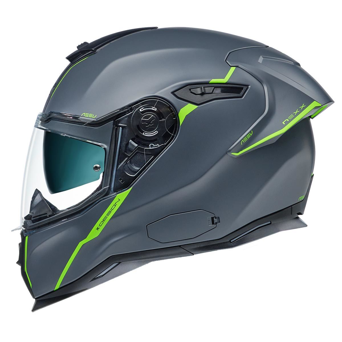 NEXX SX.100R SHORTCUT MAT GRİ-NEON KASK