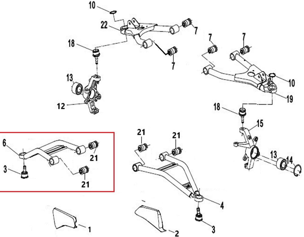 Promax 650L Ön Alt Salıncak Sol Komple Rot Baş İle Verilmektedir !