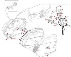GIVI Z641NTM ÇANTA KİLİT MEKANİZMASI GRİ ANAHTARLI V46-V35-E340-E370-E470