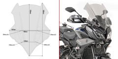 GIVI D2139S YAMAHA TRACER 900 / TRACER 900 GT (18-20) RÜZGAR SİPERLİK
