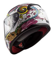 LS2 RAPID MINI CRAZY POP BEYAZ-PEMBE ÇOCUK KASK