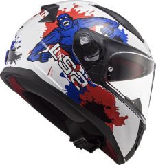 LS2 RAPID MINI MONSTER BEYAZ-MAVİ ÇOCUK KASK