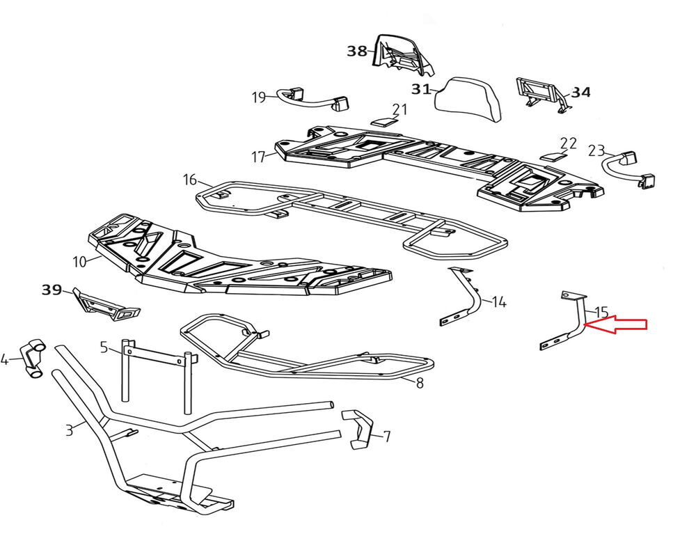 Promax 650L Arka Çamurluk Alt Destek Braketi Sol