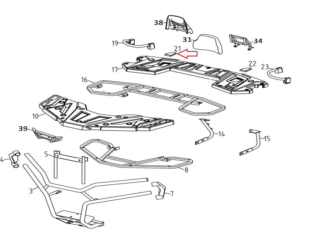 Promax 650L Arka Çamurluk Üst Grenaj Kapak Sağ