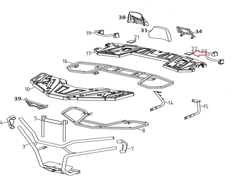 Promax 650L Arka Çamurluk Üst Grenaj Kapak Sol