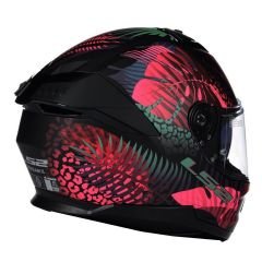 LS2 STREAM 2 JUNGLE MAT SİYAH-MAVİ-PEMBE KASK