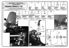 GIVI A283A YAMAHA CIGNUS X125 RÜZGAR SİPERLİK BAĞLANTISI