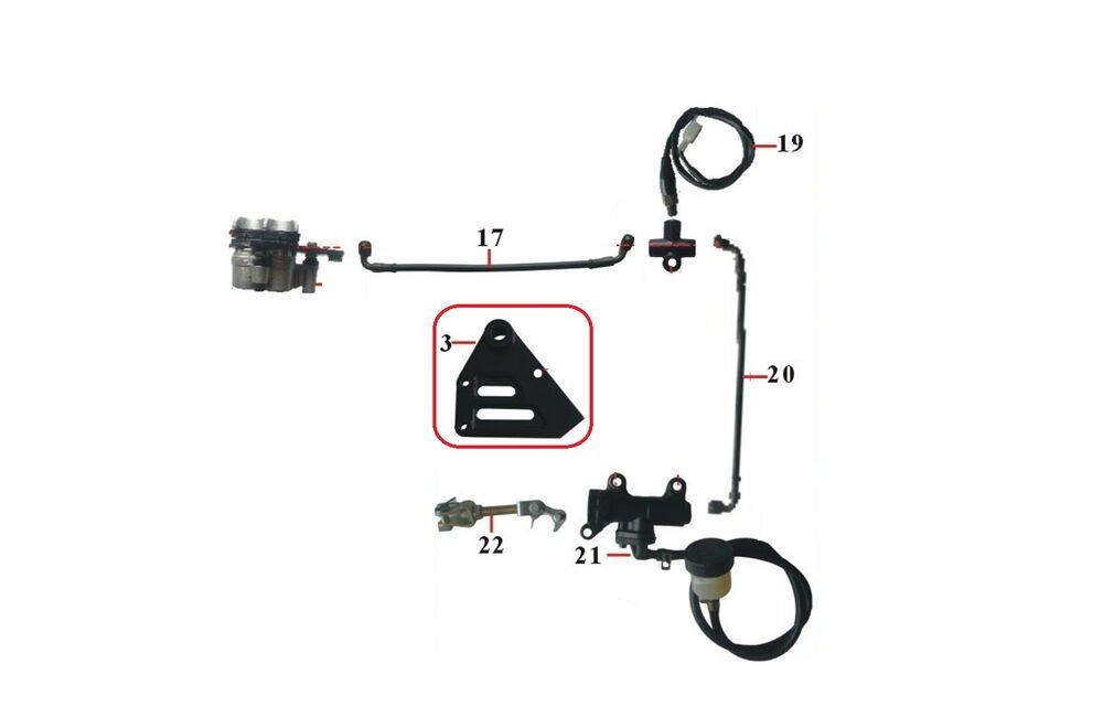 DD-250E-9 Arka Fren Montaj Braketi