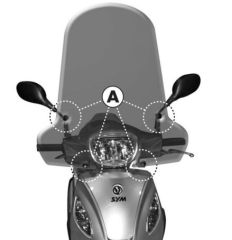 GIVI A297A SYM SYMPHONY SR 125 (10-16) RÜZGAR SİPERLİK BAĞLANTISI