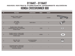 KAPPA D1104KITK HONDA VFR 800X CROSSRUNNER (11-14) RÜZGAR SİPERLİK BAĞLANTISI