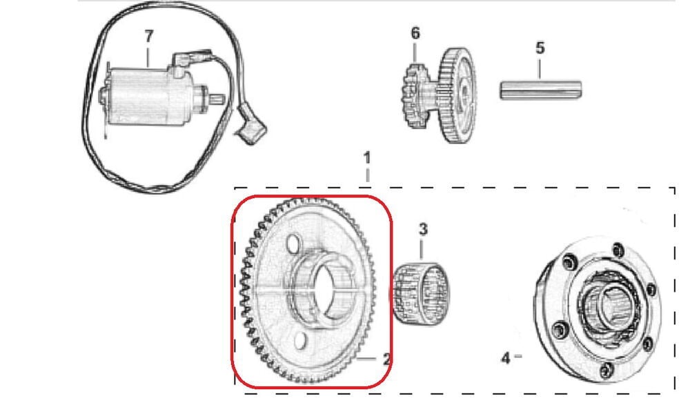M210 Marş Kitleme Dişlisi