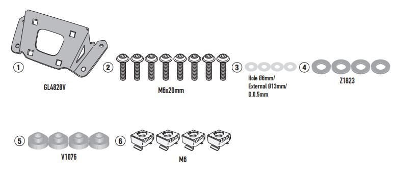 KAPPA A2156AK YAMAHA MT-09 / MT-09 SP (21-23) RÜZGAR SİPERLİK BAĞLANTISI
