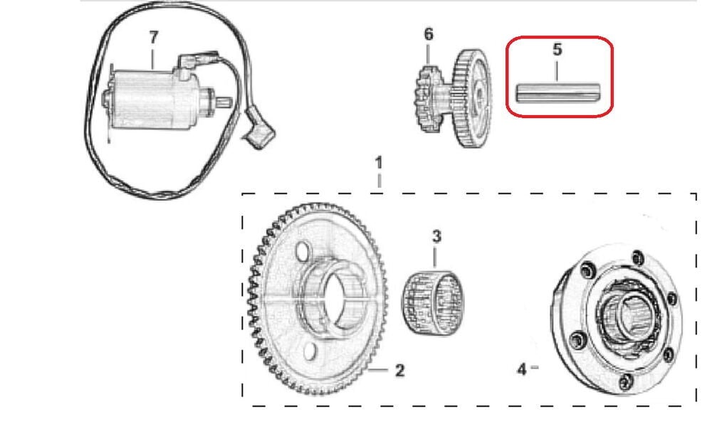 M210 Marş Dişli Mili