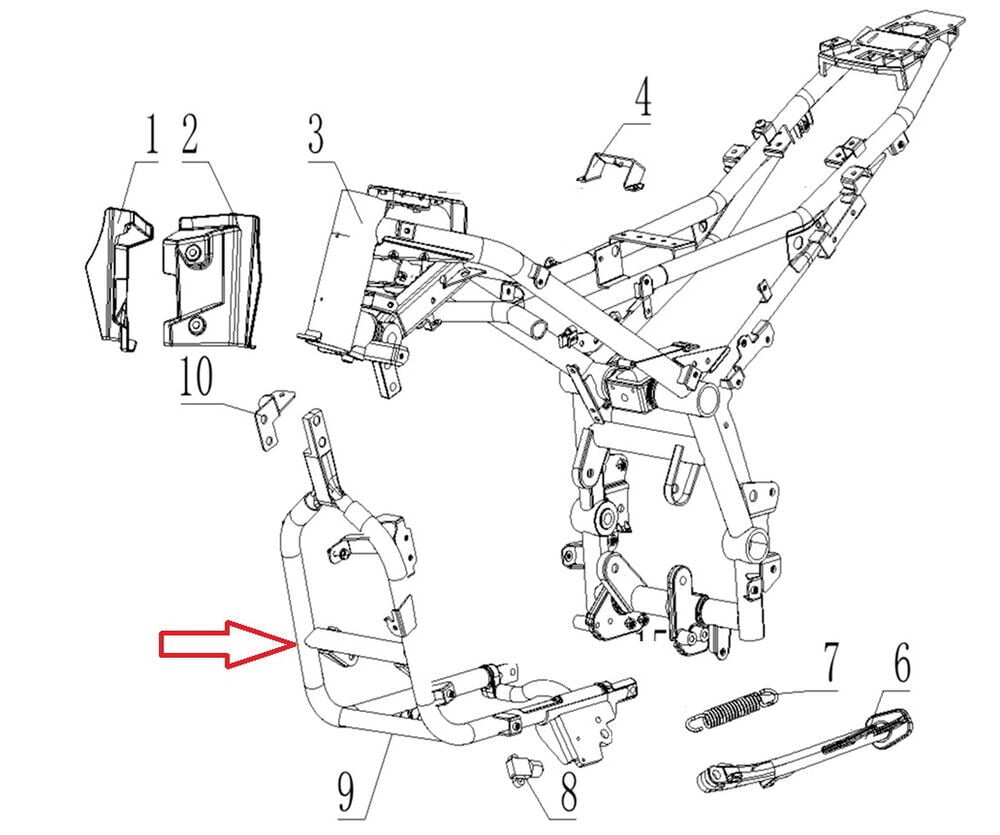SPN 125 Şase Ön Alt Demir