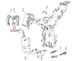SPN 125 Şase Ön Alt Demir Üst Baglantı Braketi