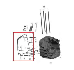 DD-250E-9B Sol Kapak Contası
