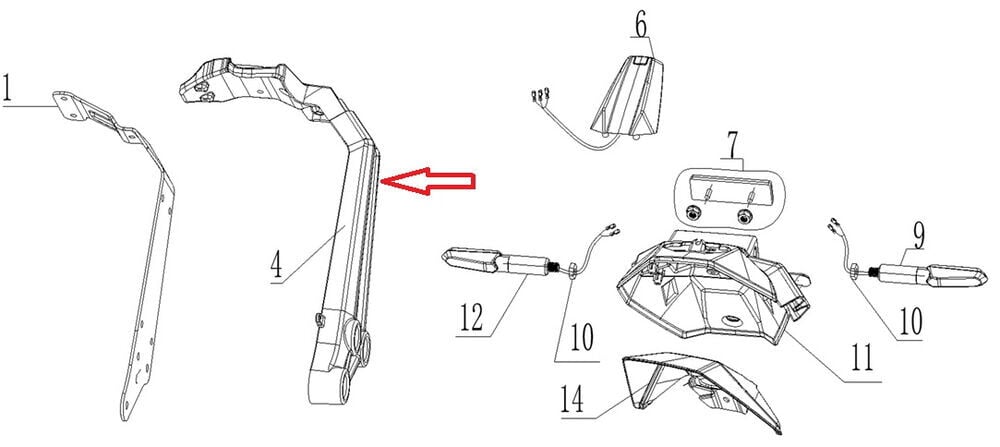 SPN 125 Arka Çamurluk Sacsız