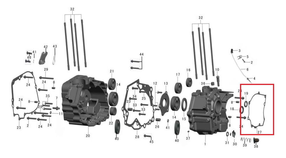 DD-250E-9B Sağ Kapak Contası